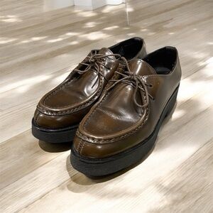 KOIO Siena Glossed Walnut Genuine Leather Loafer Oxford Moccasin